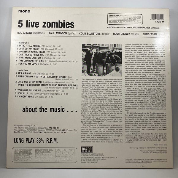 The Zombies – 5 Live Zombies - The BBC Sessions 1965-1967 LP USED Vinyl VG+/VG+