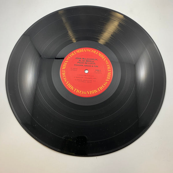 John McLaughlin, Al Di Meola, Paco De Lucía – Passion, Grace & Fire LP USED Vinyl NM/VG+