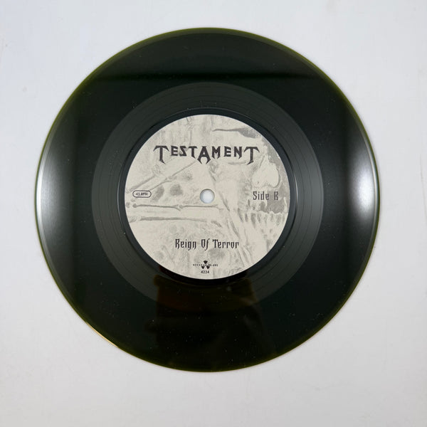 Testament - Alone In The Dark / Reign Of Terror 7" USED Vinyl VG+/VG+ Color Vinyl