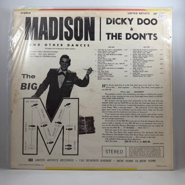 Dicky Doo & The Don'ts – Madison And Other Dances LP USED Vinyl VG/VG