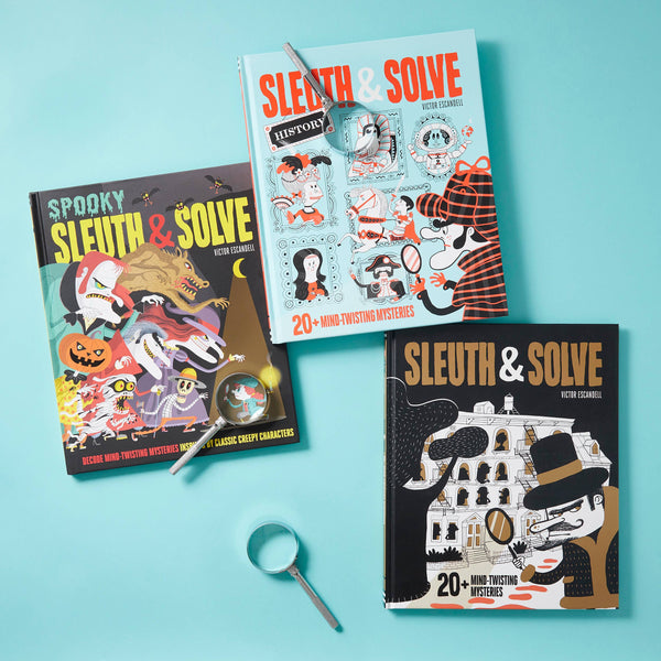 Sleuth & Solve: 20+ Mind-Twisting Mysteries: (Mystery Book for Kids and Adults, Puzzle and Brain Teaser Book for All Ages) by Ana Gallo, Victor Escandell