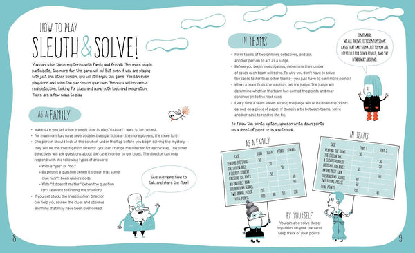 Sleuth & Solve: 20+ Mind-Twisting Mysteries: (Mystery Book for Kids and Adults, Puzzle and Brain Teaser Book for All Ages) by Ana Gallo, Victor Escandell