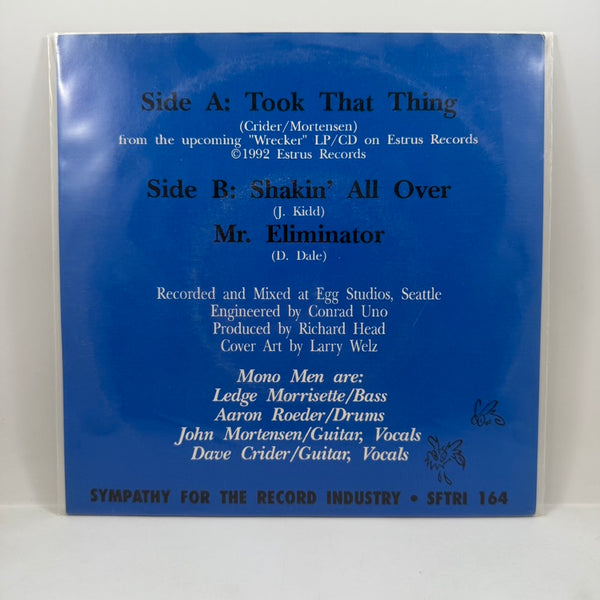 The Mono Men – Took That Thing 7" USED Vinyl VG+/VG+ Color Vinyl