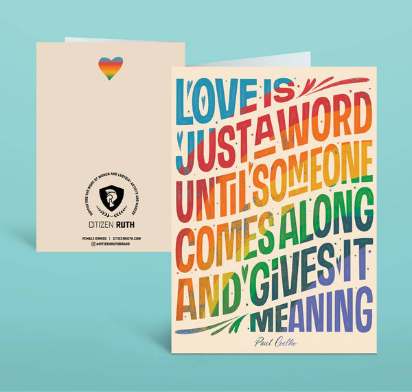 Love is just a Word card