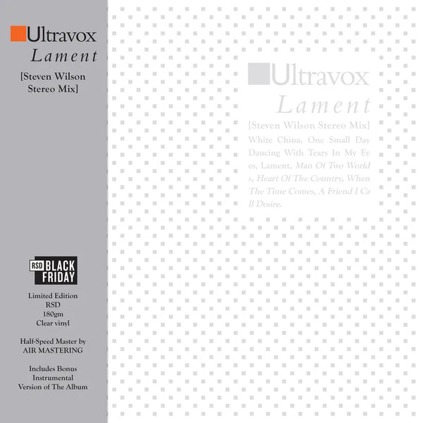 Ultravox - Lament [Steven Wilson Stereo Mix] 2LP NEW RSD BF 2024