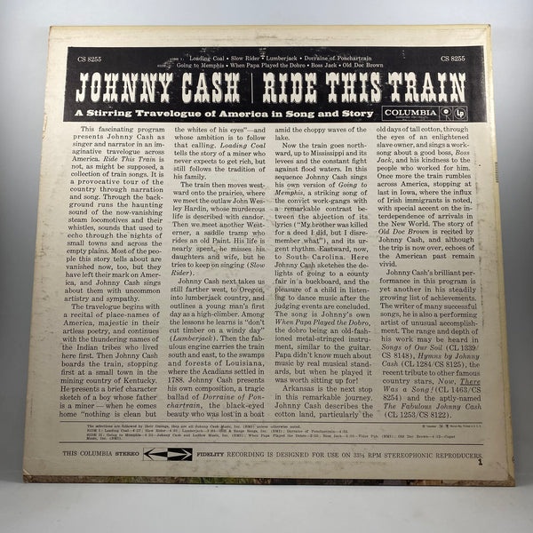 Johnny Cash – Ride This Train LP USED Vinyl VG+/VG+