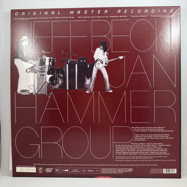 Jeff Beck With The Jan Hammer Group – Live LP USED Vinyl VG+/NM Audiophile