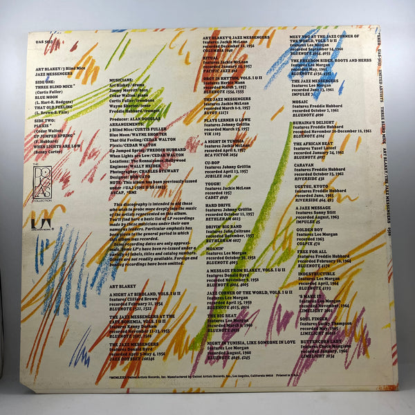 Art Blakey & The Jazz Messengers – Three Blind Mice LP USED Vinyl VG+/VG+