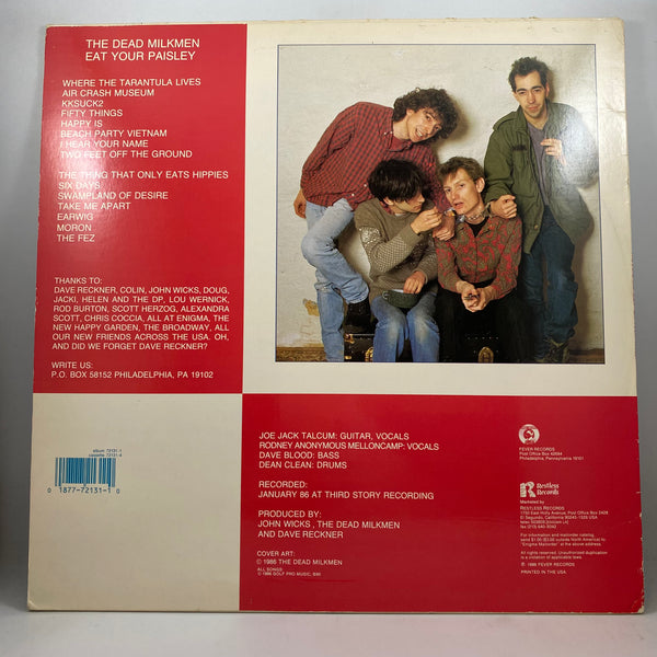 The Dead Milkmen – Eat Your Paisley LP USED Vinyl VG++/VG+ Original Pressing