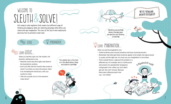Sleuth & Solve: 20+ Mind-Twisting Mysteries: (Mystery Book for Kids and Adults, Puzzle and Brain Teaser Book for All Ages) by Ana Gallo, Victor Escandell
