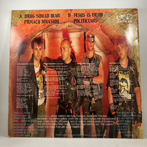 The Exploited – Jesus Is Dead EP LP USED Vinyl VG+/VG