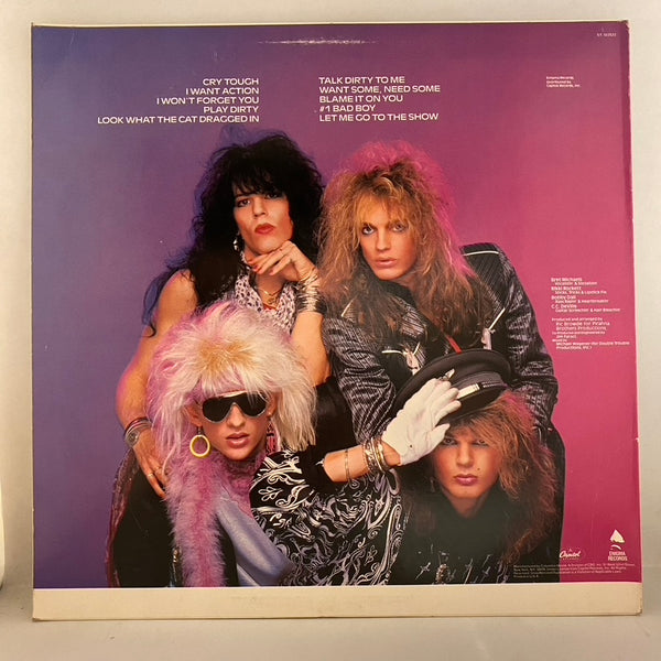 Poison – Look What The Cat Dragged In LP USED VG++/VG 1986 Record Club Pressing Misprint