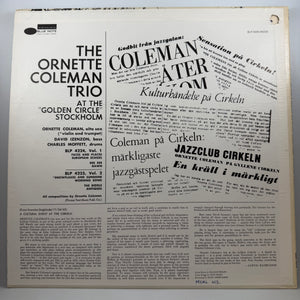 The Ornette Coleman Trio – At The "Golden Circle" Stockholm - Volume Two LP USED Vinyl VG++/VG
