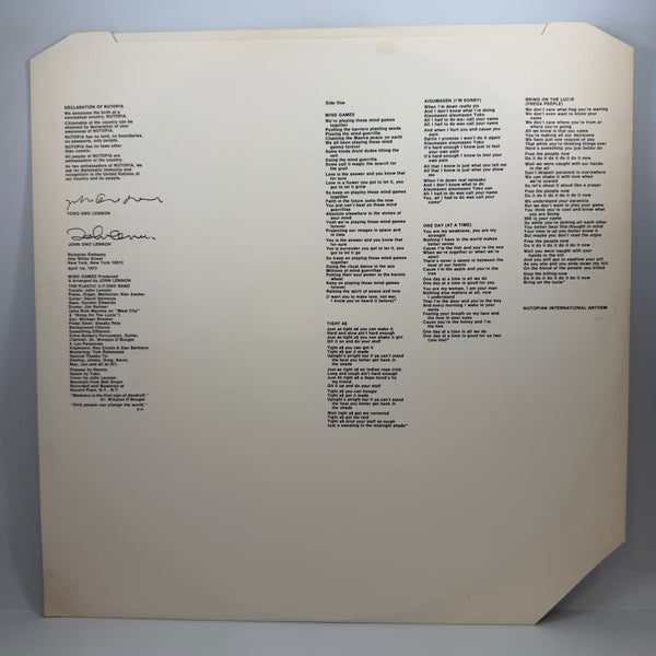 John Lennon – Mind Games LP USED Vinyl VG++/VG+