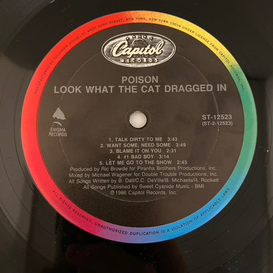 Poison – Look What The Cat Dragged In LP USED VG++/VG 1986 Record