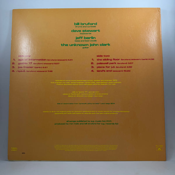 Bruford – Gradually Going Tornado LP USED Vinyl VG+/VG+