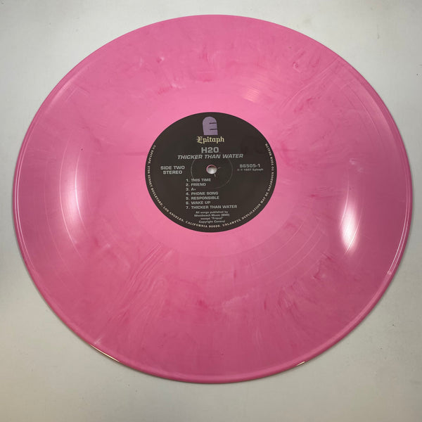 H2O – Thicker Than Water LP USED Vinyl VG+/VG Original Pressing / Color Vinyl