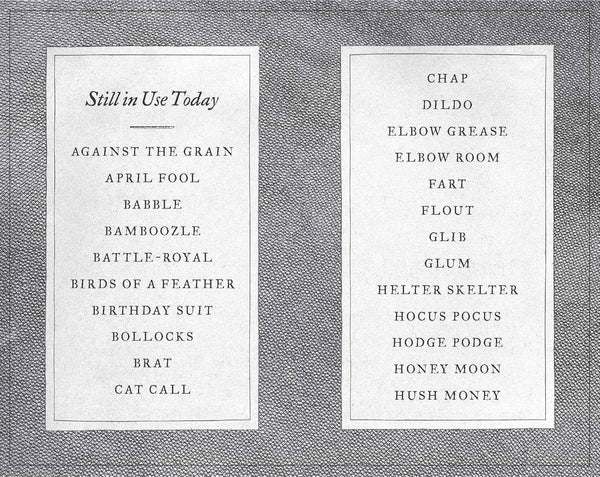 A Pocket Dictionary of the Vulgar Tongue