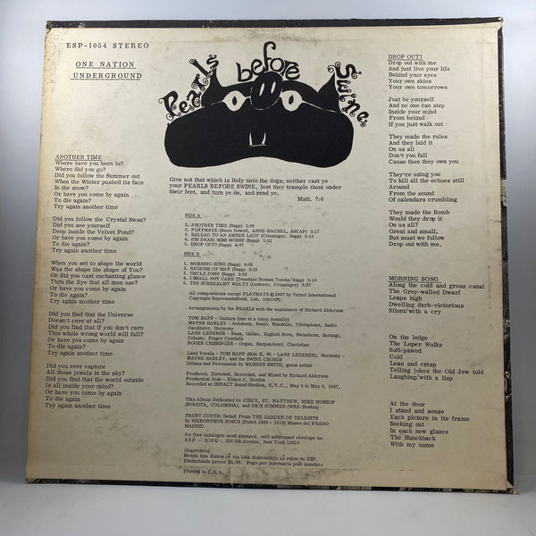 Pearls Before Swine – One Nation Underground  LP USED Vinyl VG++/VG