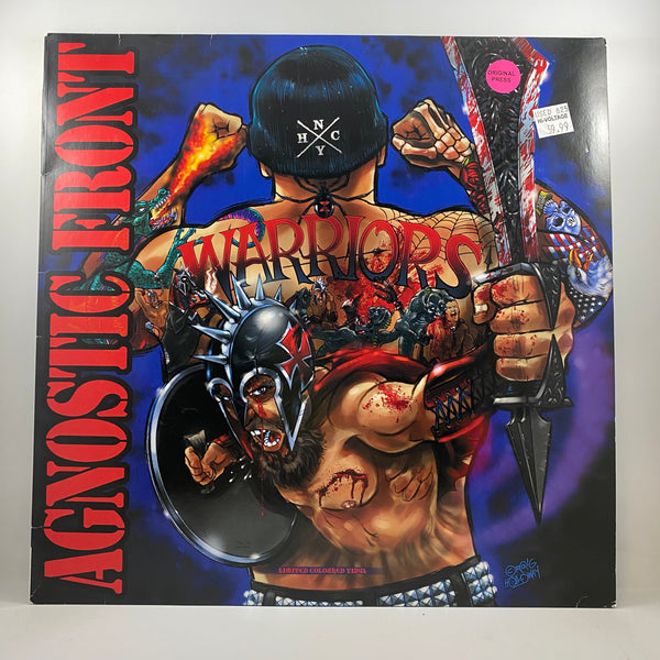 Agnostic Front – Warriors LP USED Vinyl VG+/VG+ Original Pressing / Color Vinyl