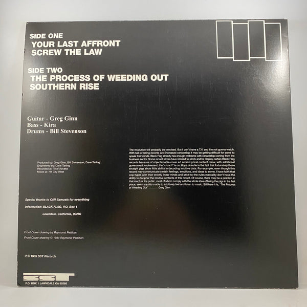 Black Flag – The Process Of Weeding Out LP USED Vinyl VG+/VG+