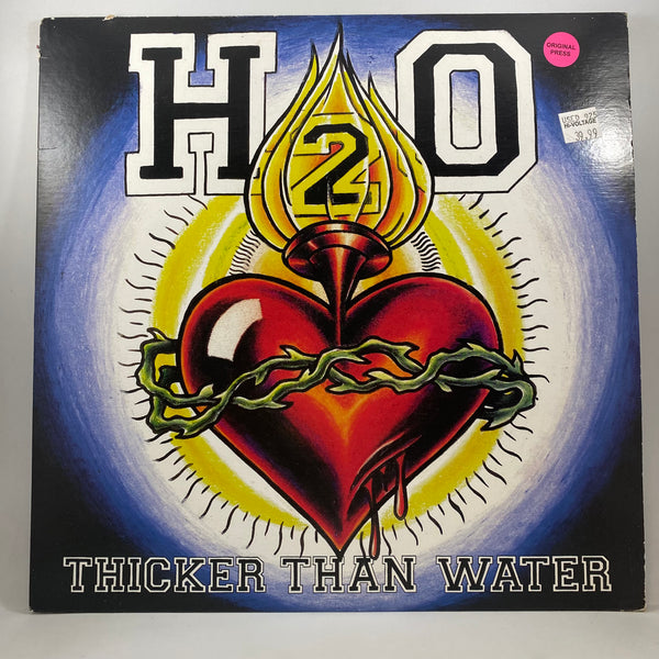 H2O – Thicker Than Water LP USED Vinyl VG+/VG Original Pressing / Color Vinyl