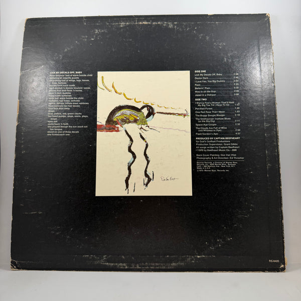 Captain Beefheart & The Magic Band – Lick My Decals Off, Baby LP USED Vinyl VG+/G+