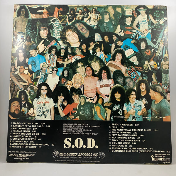 S.O.D.: Stormtroopers Of Death – Speak English Or Die LP USED Vinyl VG+/VG+