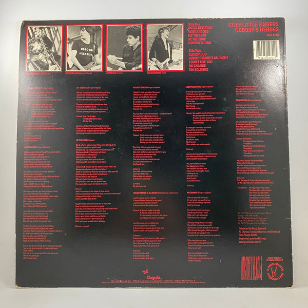 Stiff Little Fingers – Nobody's Heroes LP USED Vinyl VG+/VG+