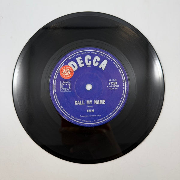 Them – Call My Name 7" USED Vinyl VG+/Generic