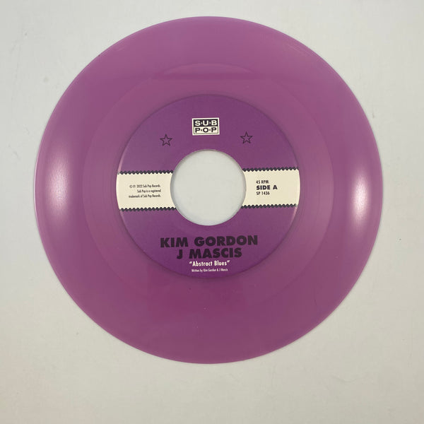 Kim Gordon, J Mascis – Abstract Blues b/w Slow Boy 7" USED Vinyl NM/NM Color Vinyl