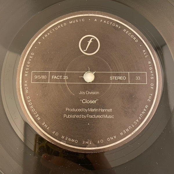 Joy Division – Closer LP USED VG+/VG+ 1980 Original UK Pressing Rounded Corner Dark Red Vinyl