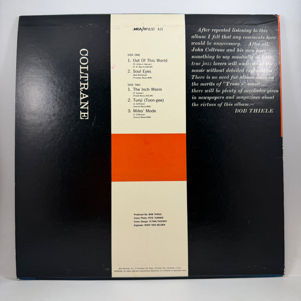 The John Coltrane Quartette– Coltrane LP USED Vinyl VG+/VG+