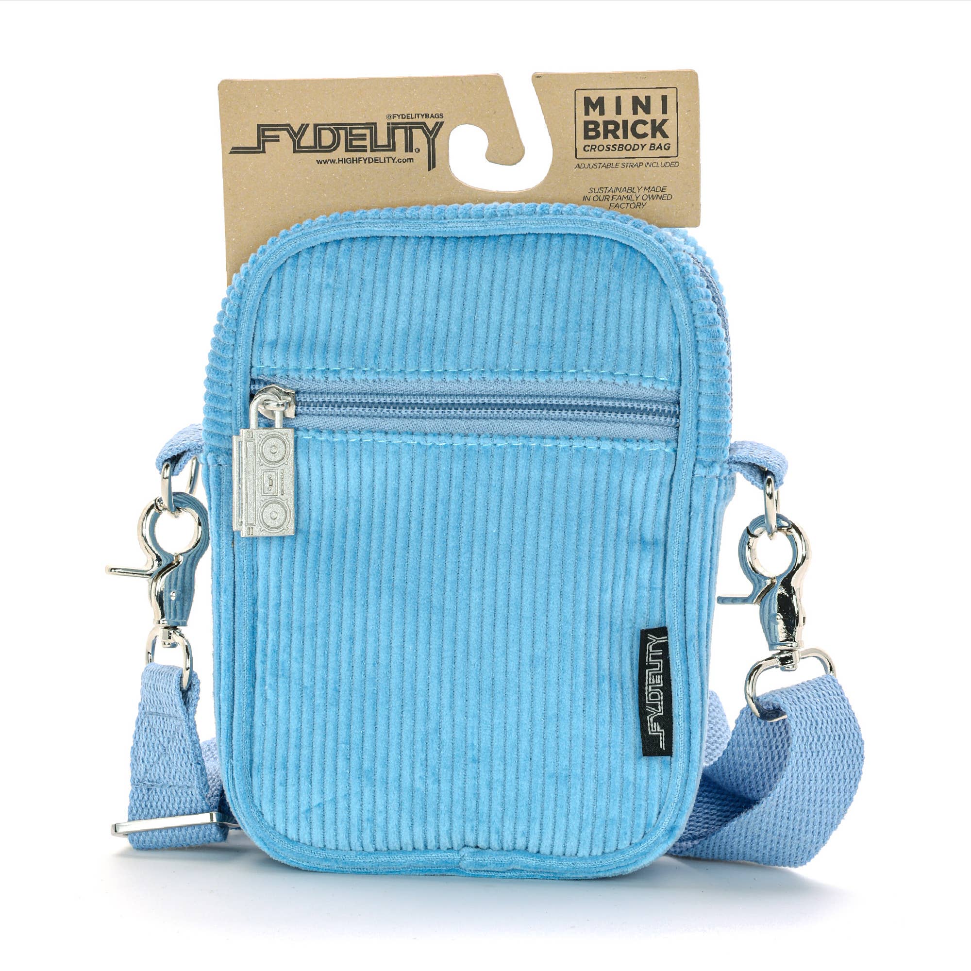 Mini Brick Bag | Corduroy Blue