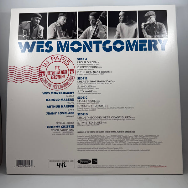 Wes Montgomery – In Paris: The Definitive ORTF Recording LP USED Vinyl NM/NM
