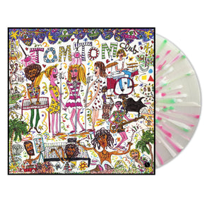 Tom Tom Club 45th ANNIVERSARY CLEAR WITH PINK, WHITE & GREEN SPLATTER by Tom Tom Club