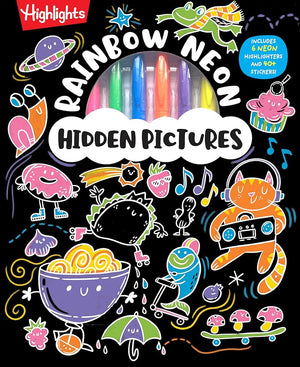 Rainbow Neon Hidden Pictures (Highlights Hidden Pictures Coloring Kits) cover image
