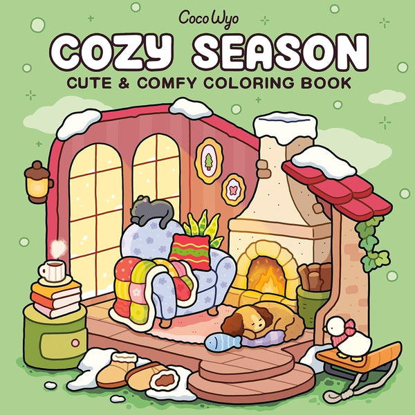 Cozy Season: Coloring Book for Adults and Kids (Cozy Spaces Coloring) cover image
