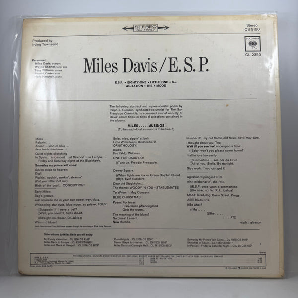 Miles Davis – E.S.P. LP USED Vinyl VG/VG+