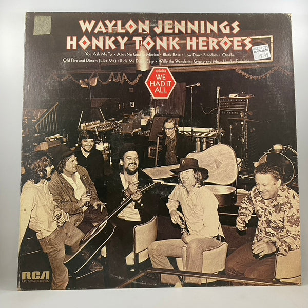 Waylon Jennings – Honky Tonk Heroes LP USED Vinyl VG+/VG
