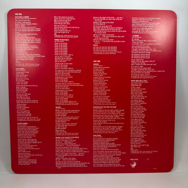 Lennon, Plastic Ono Band – Shaved Fish LP USED Vinyl VG++/VG++