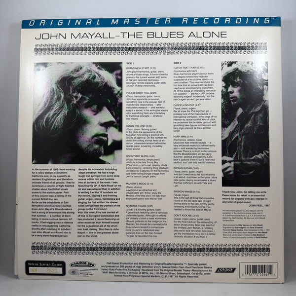 John Mayall – The Blues Alone LP USED Vinyl NM/VG++ Audiophile