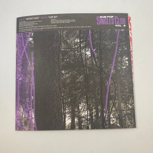 Kim Gordon, J Mascis – Abstract Blues b/w Slow Boy 7" USED Vinyl NM/NM Color Vinyl
