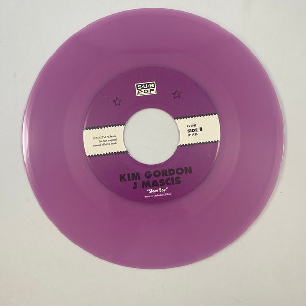 Kim Gordon, J Mascis – Abstract Blues b/w Slow Boy 7" USED Vinyl NM/NM Color Vinyl