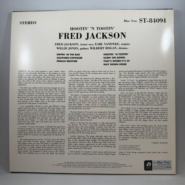 Fred Jackson – Hootin' 'N Tootin' LP USED Vinyl NM/VG+ Audiophile