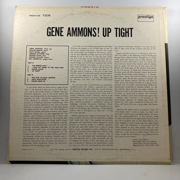 Gene Ammons – Up Tight! LP USED Vinyl VG+/VG+