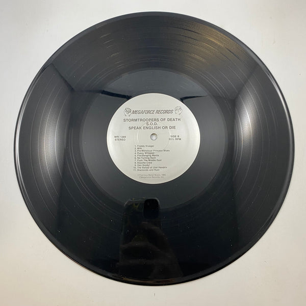 S.O.D.: Stormtroopers Of Death – Speak English Or Die LP USED Vinyl VG+/VG+