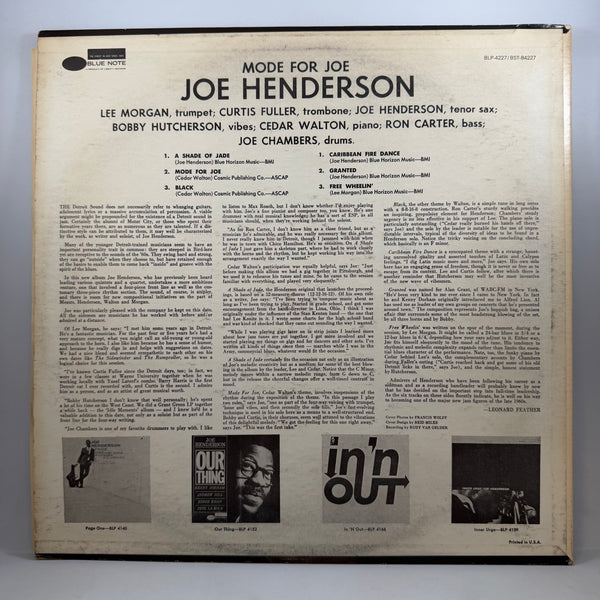 Joe Henderson – Mode For Joe LP USED Vinyl VG+/VG