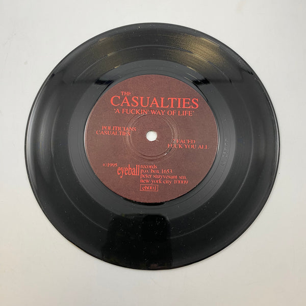 The Casualties – A Fuckin' Way Of Life 7" USED Vinyl VG+/VG+