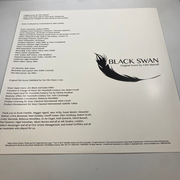 Clint Mansell – Black Swan (Original Motion Picture Soundtrack) LP USED Vinyl NM/NM Color Vinyl